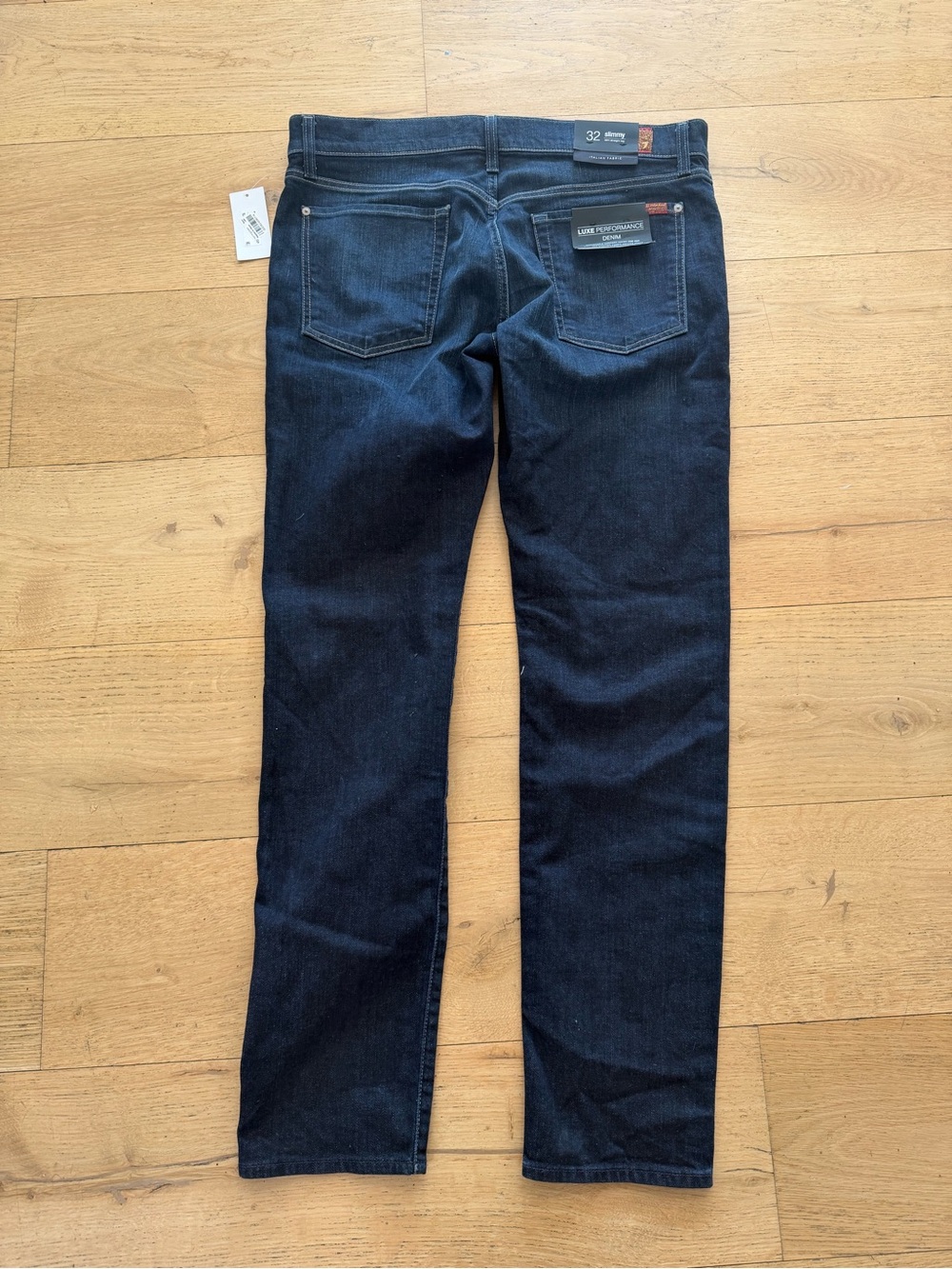7 For All Mankind Men’s Slim Straight (Slimmy) Jeans in Dark Indigo Men's 32